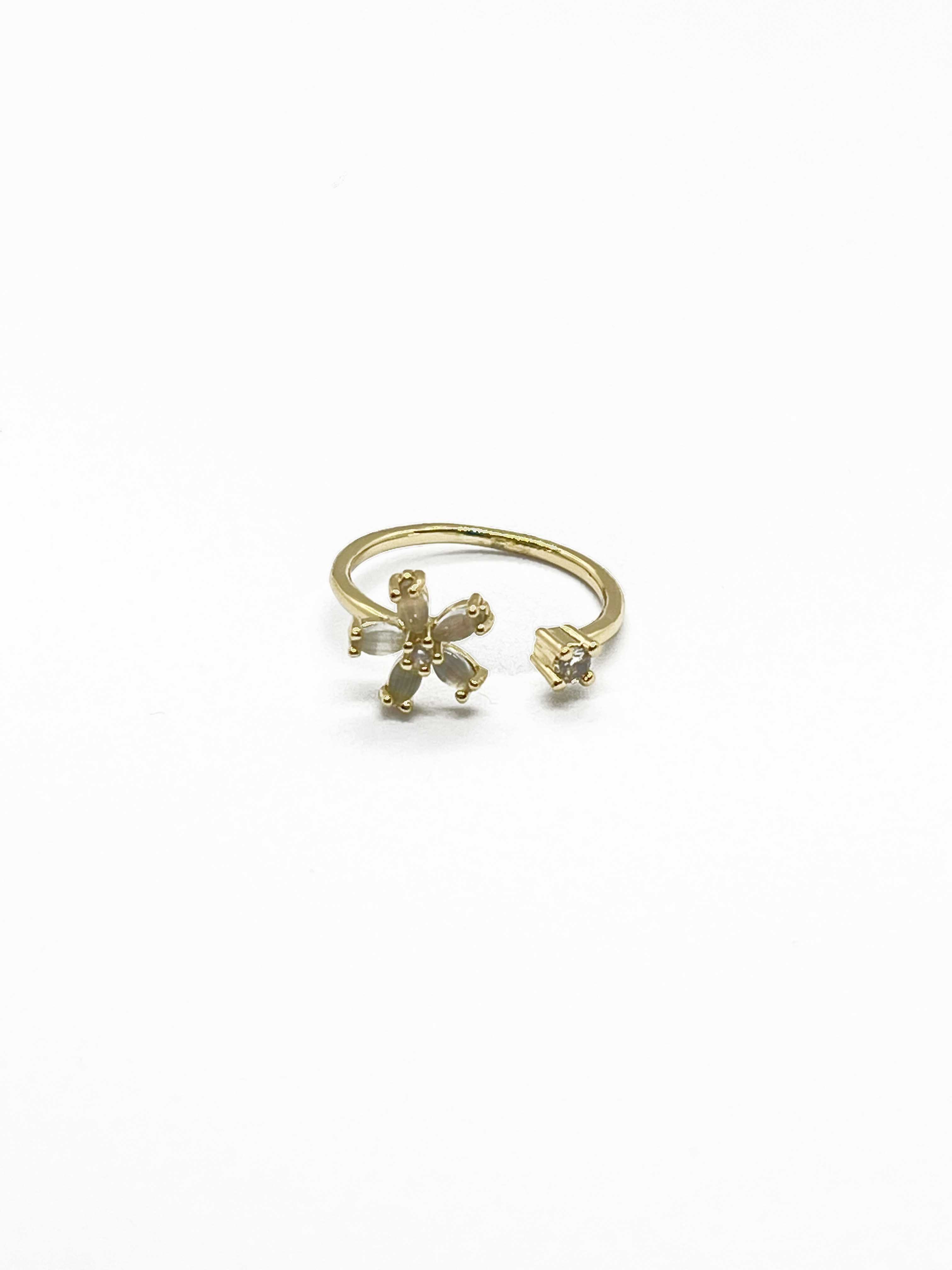 Women’s Titanium Steel Geometric Ring with Zirconia - View 4