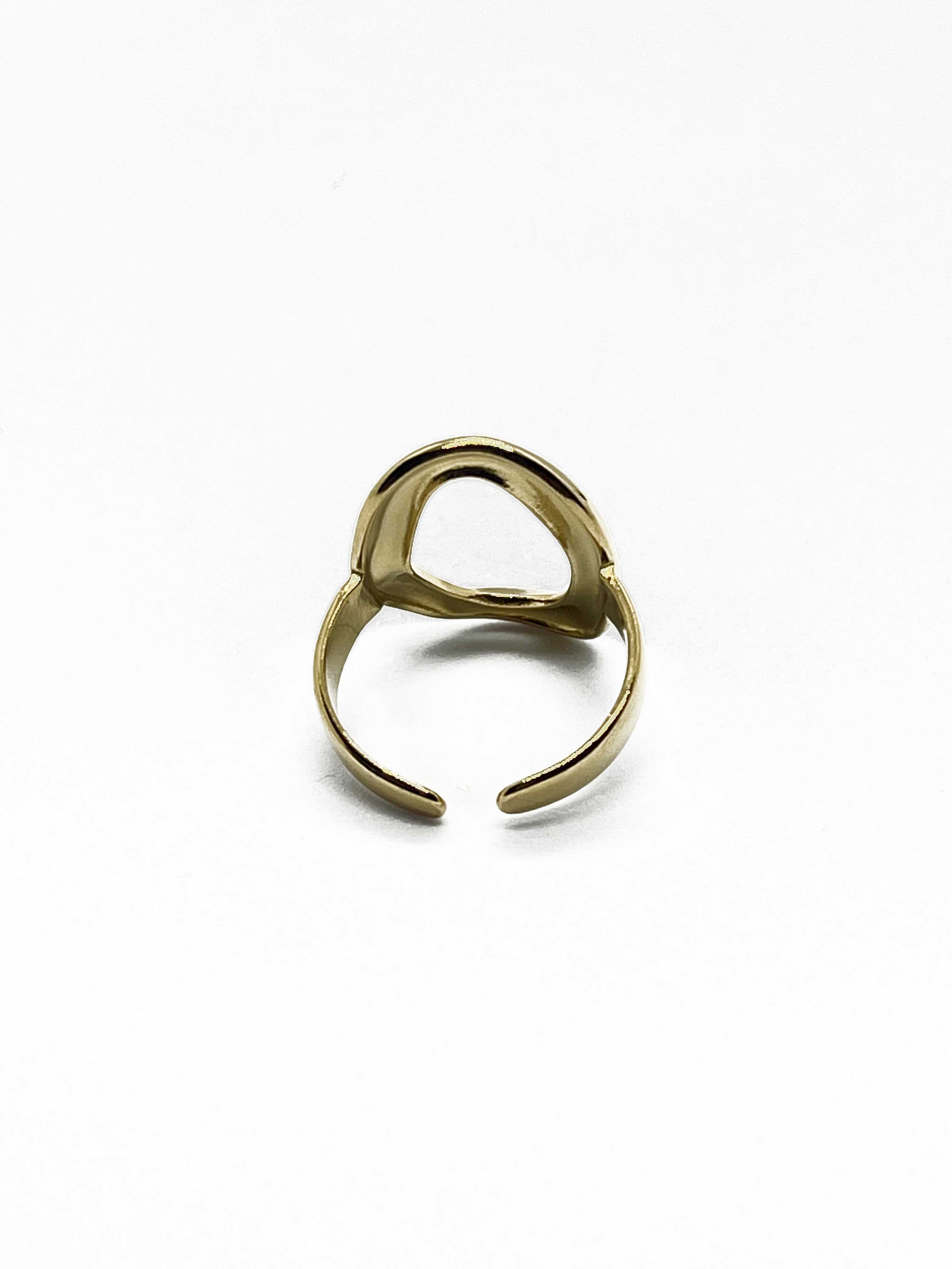 Sculpted Oval Open Loop Statement Ring - View 4